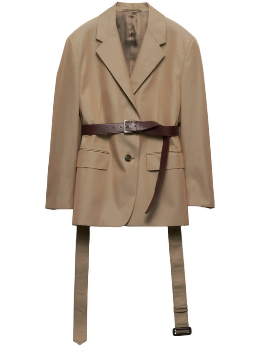 Single-Breasted Twill Blazer