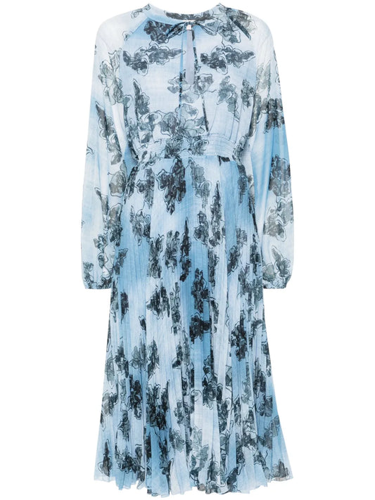Floral-Print Midi Dress