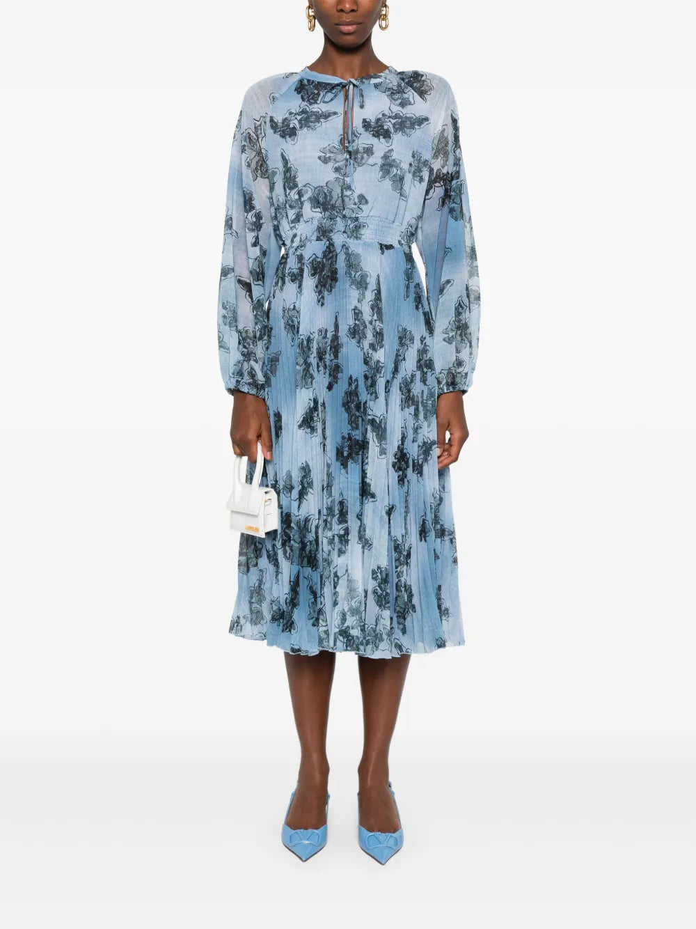Floral-Print Midi Dress