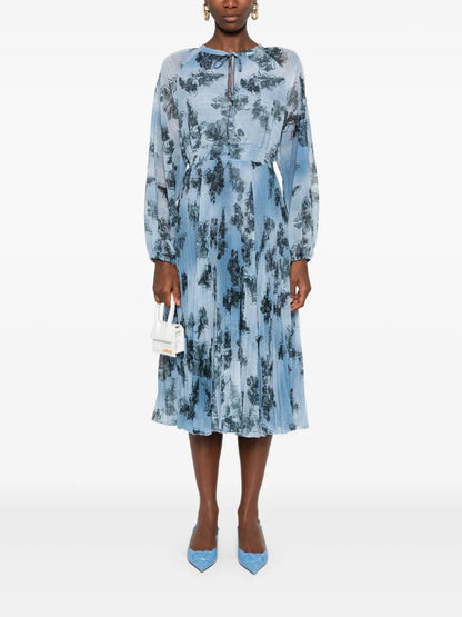 Floral-Print Midi Dress