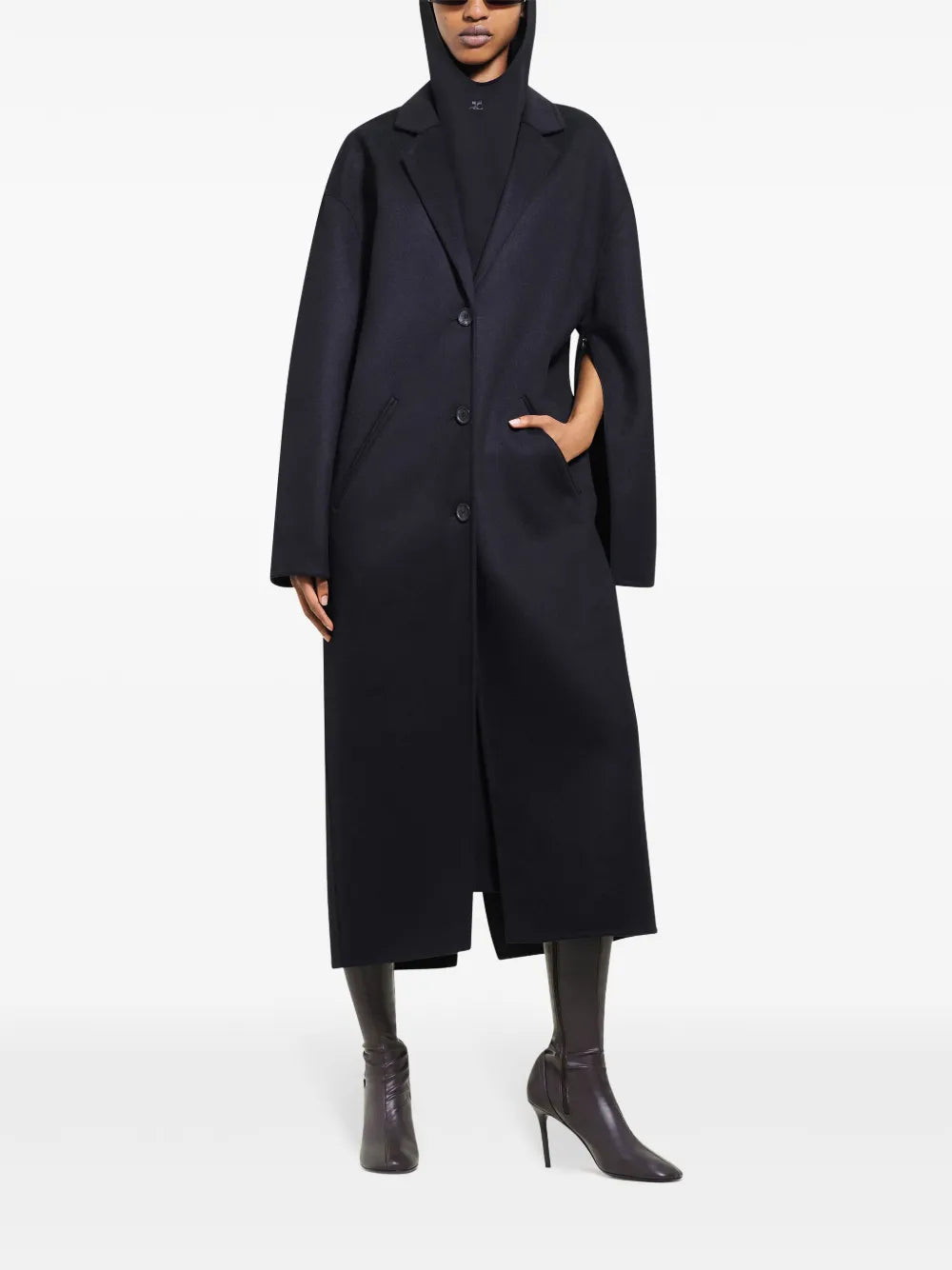Double-Face Wool Cocoon Coat