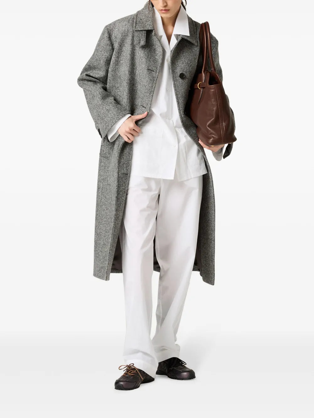 Embroidered-Logo Poplin Trousers