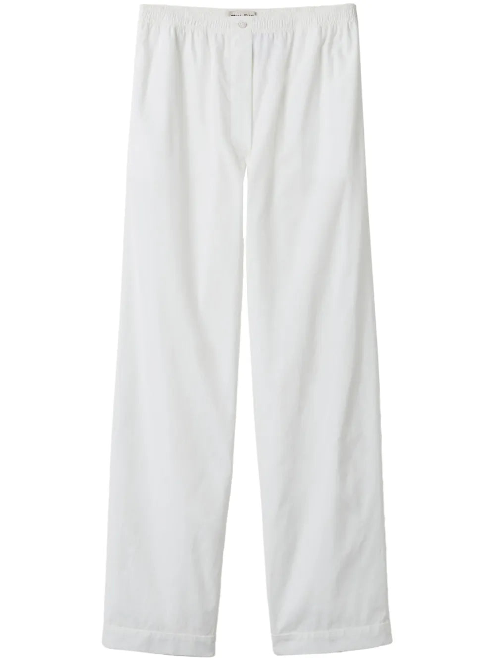Embroidered-Logo Poplin Trousers