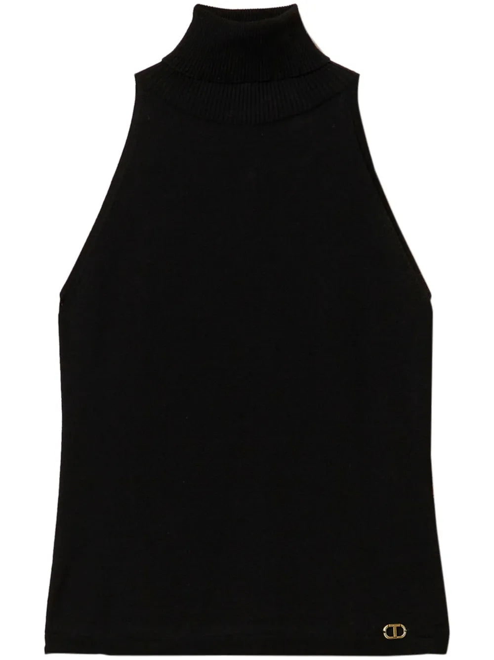 Logo-Plaque Knitted Top