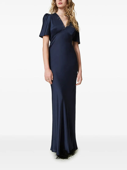 Hammered Satin Maxi Dress