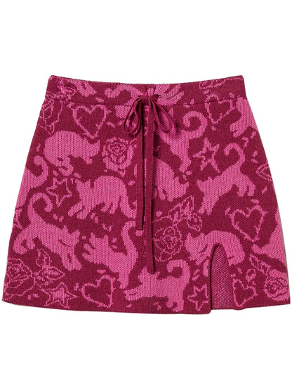 Patterned-Jacquard Skirt
