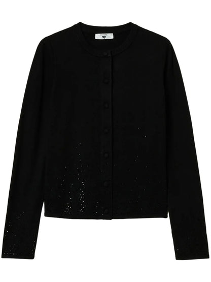 Rhinestone-Embellished Cardigan