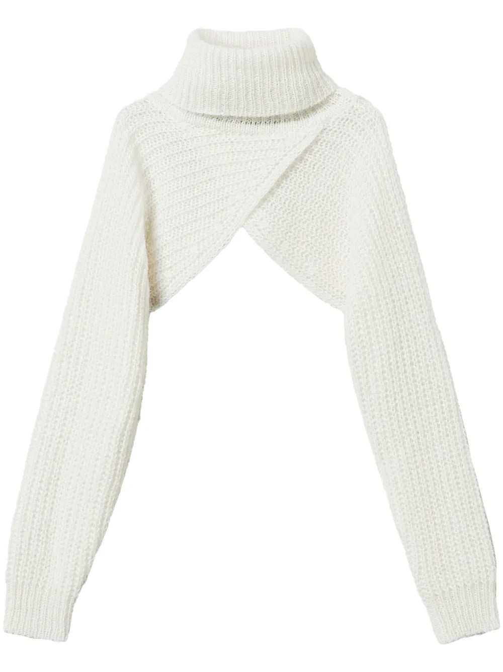 Roll-Neck Knit Shrug