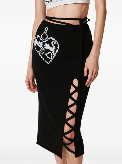 Jacquard Midi Skirt