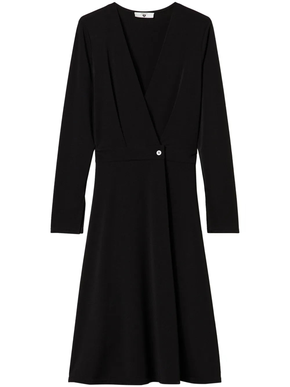 Wrap-Button Fastening Dress