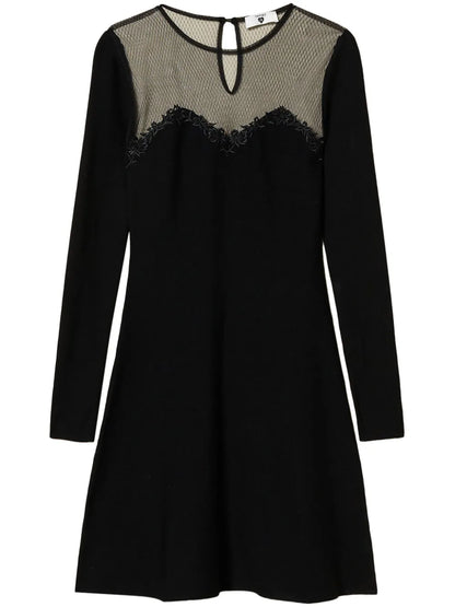 Embroidered-Detailing Mini Dress