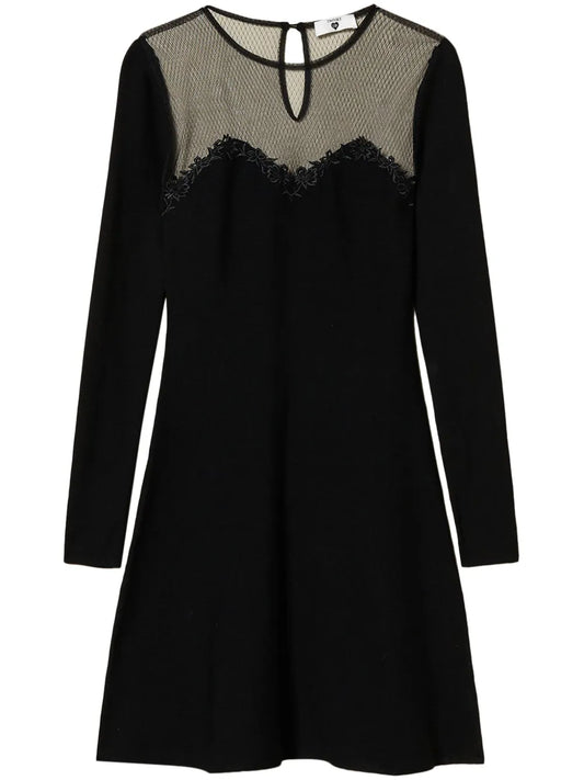 Embroidered-Detailing Mini Dress