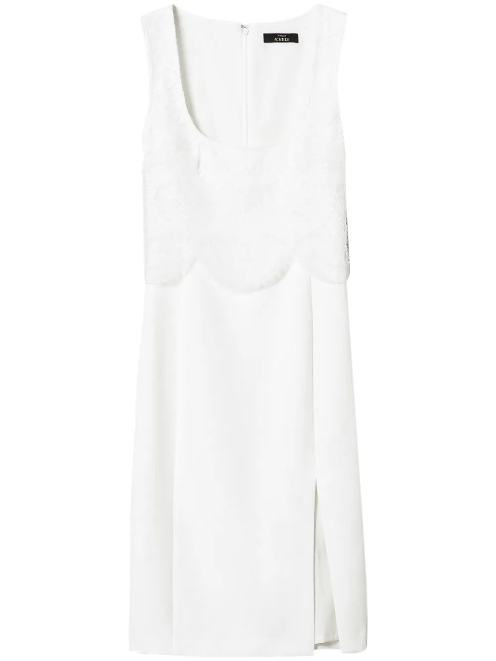 Embroidered Crepe Midi Dress