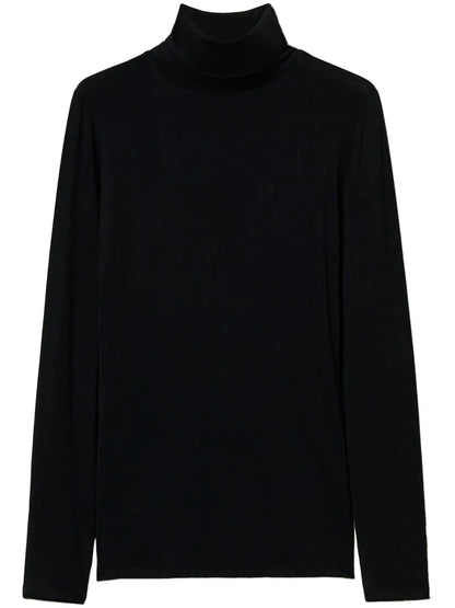 Logo-Embroidered Roll-Neck Top