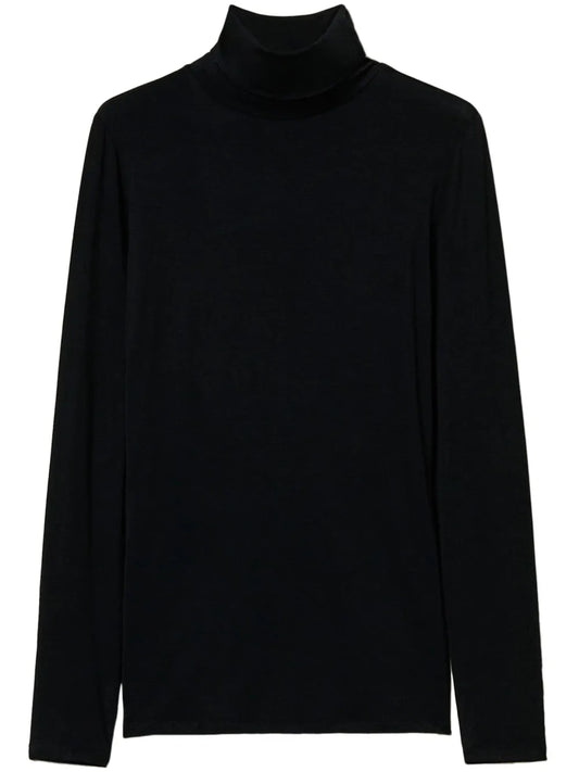 Logo-Embroidered Roll-Neck Top