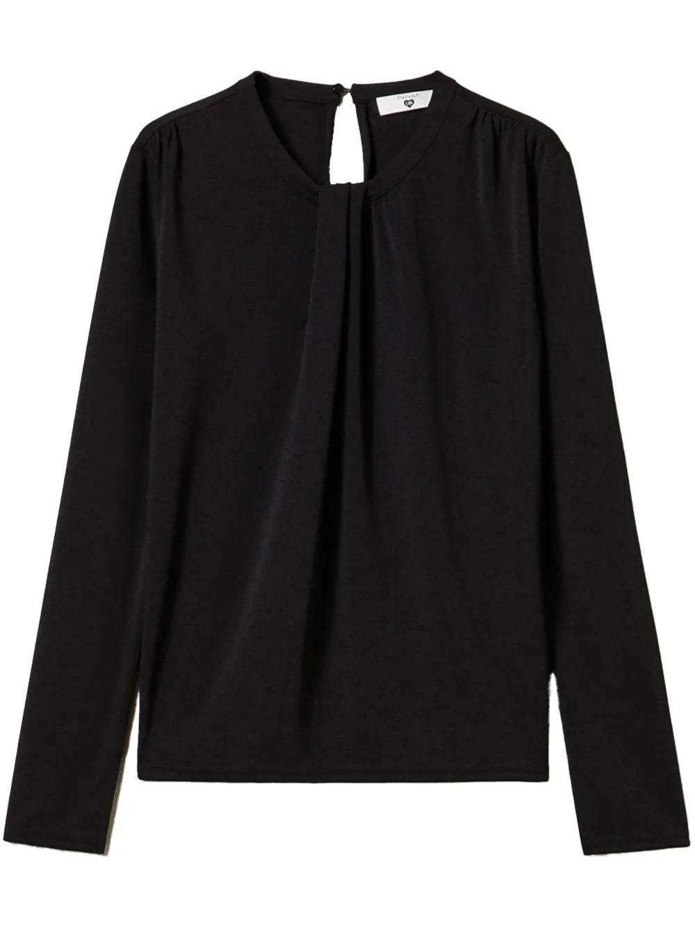 Drape-Detailing Jersey Blouse