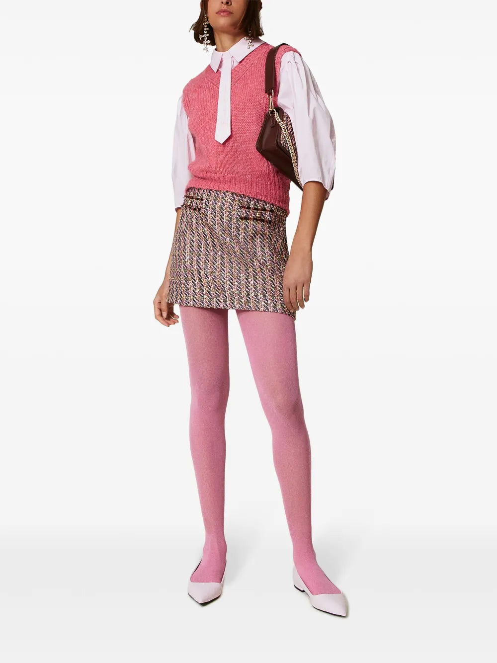 Bouclé Lurex Mini Skirt