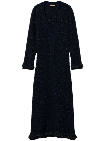 Checked Jacquard Cardigan