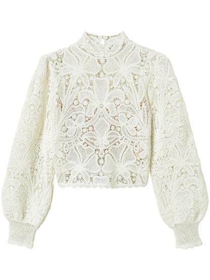 Crochet-Knit Top