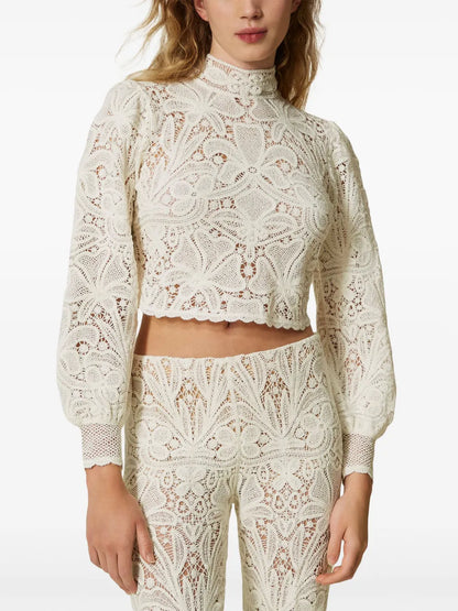 Crochet-Knit Top