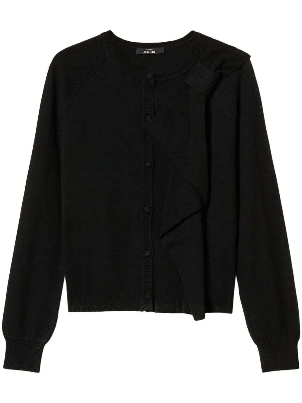 Bow-Detailing Knitted Cardigan