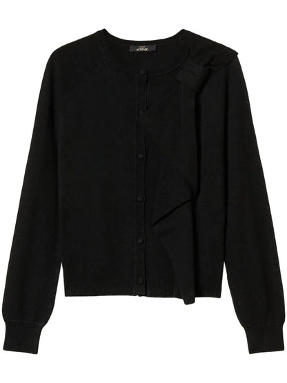 Bow-Detailing Knitted Cardigan