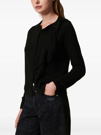 Bow-Detailing Knitted Cardigan