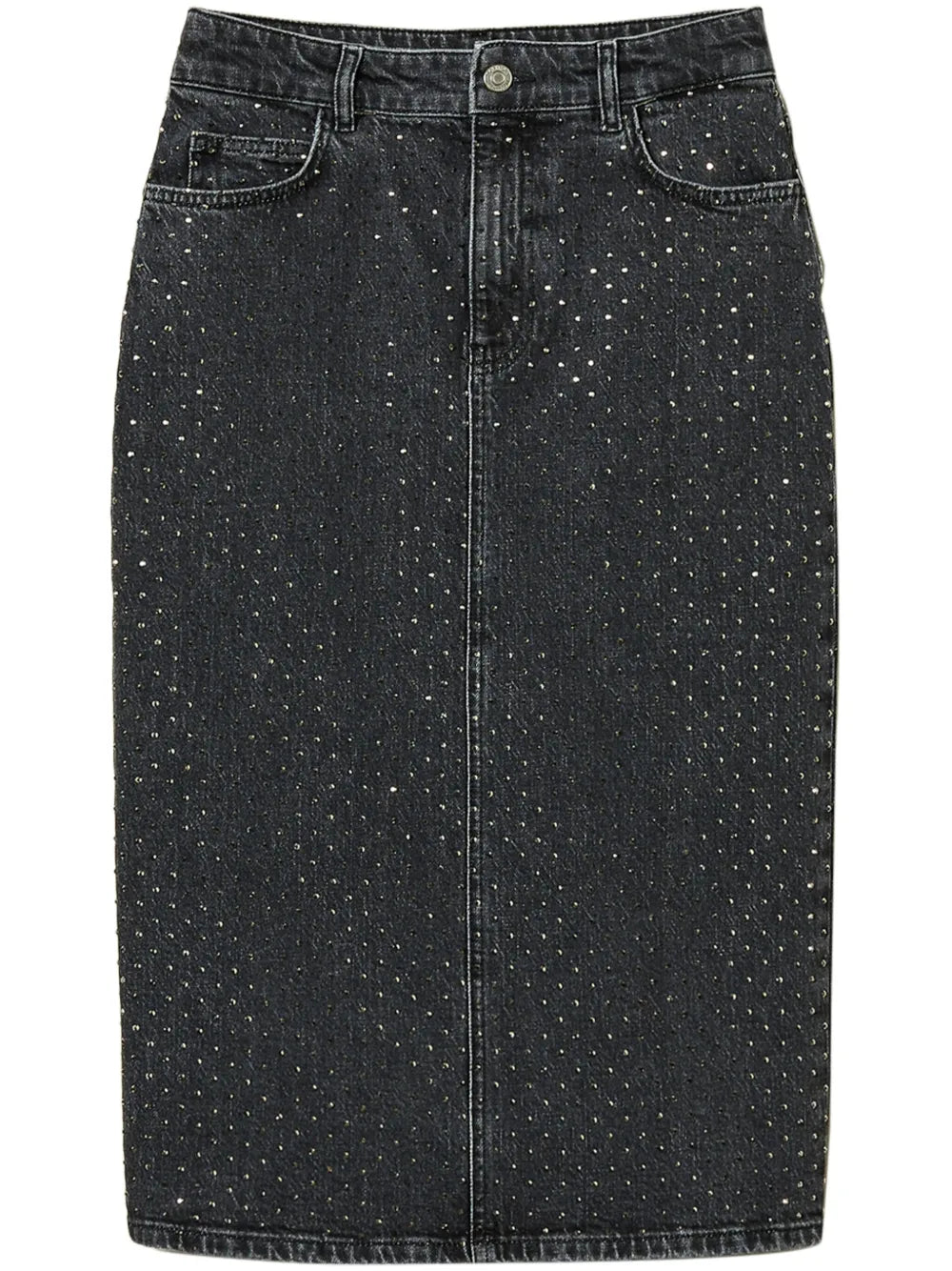 Crystal-Embellished Midi Skirt