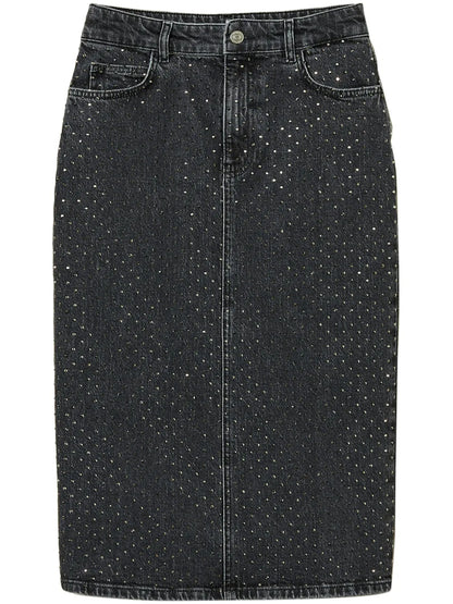 Crystal-Embellished Midi Skirt