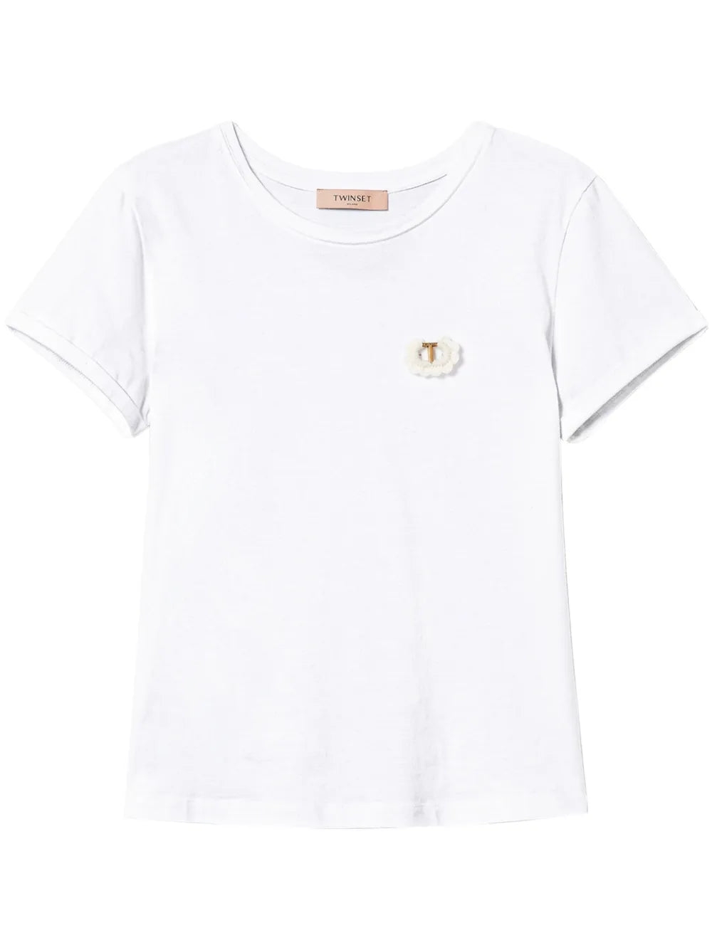 Brooch-Detail T-Shirt