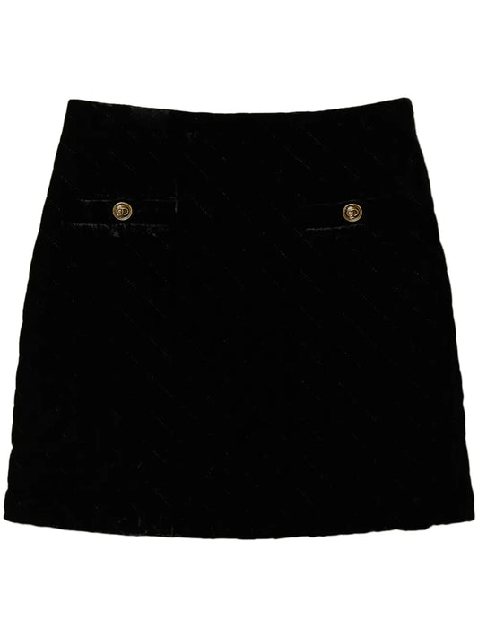 Logo-Engraved Mini Skirt