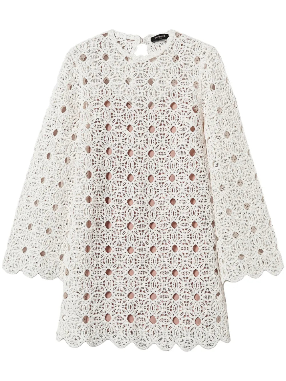 Crochet-Knit Mini Dress