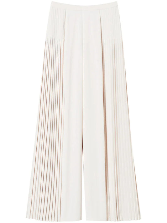 Pleated Georgette Palazzo Pants