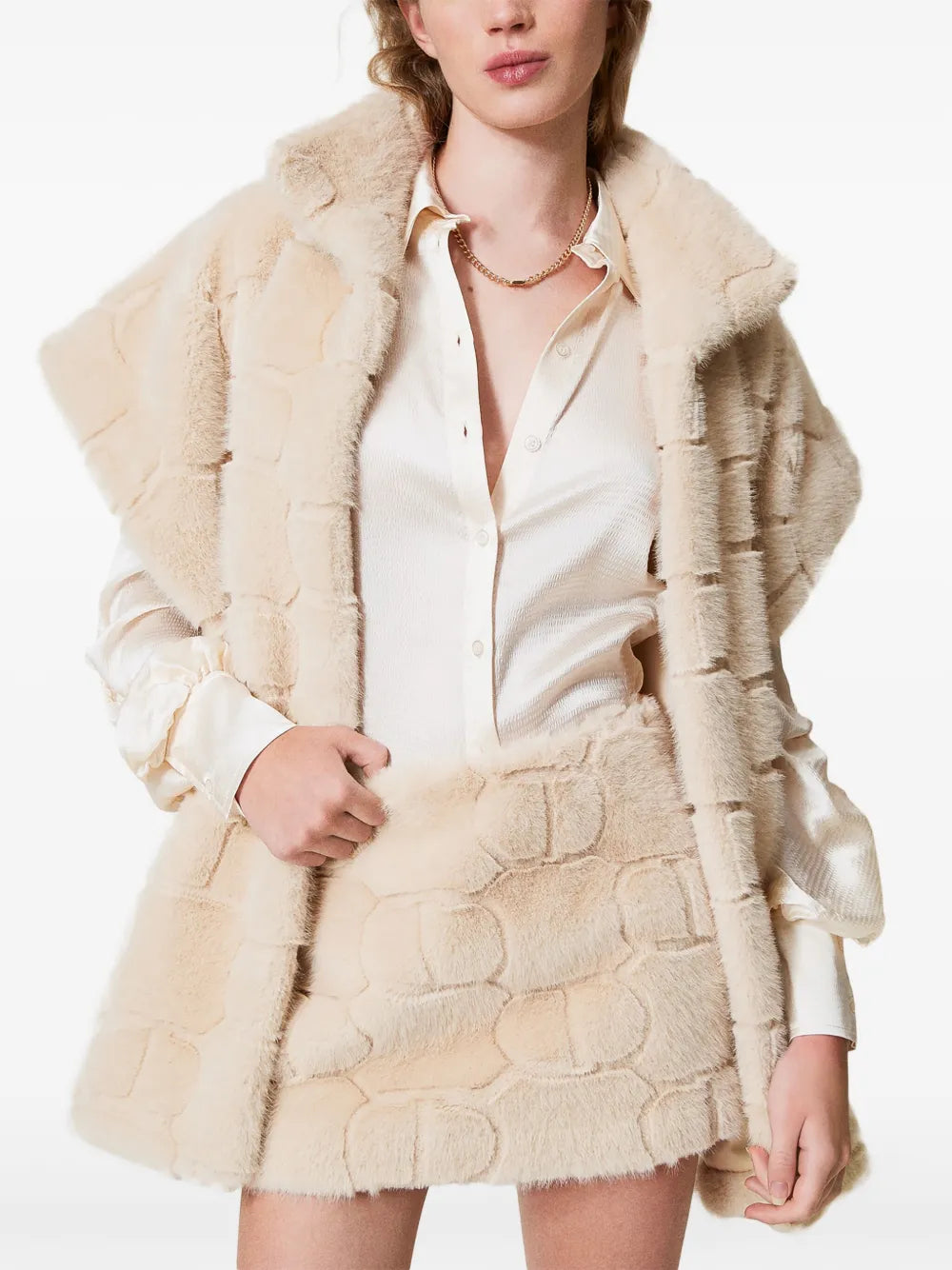 Shearling Mini Skirt