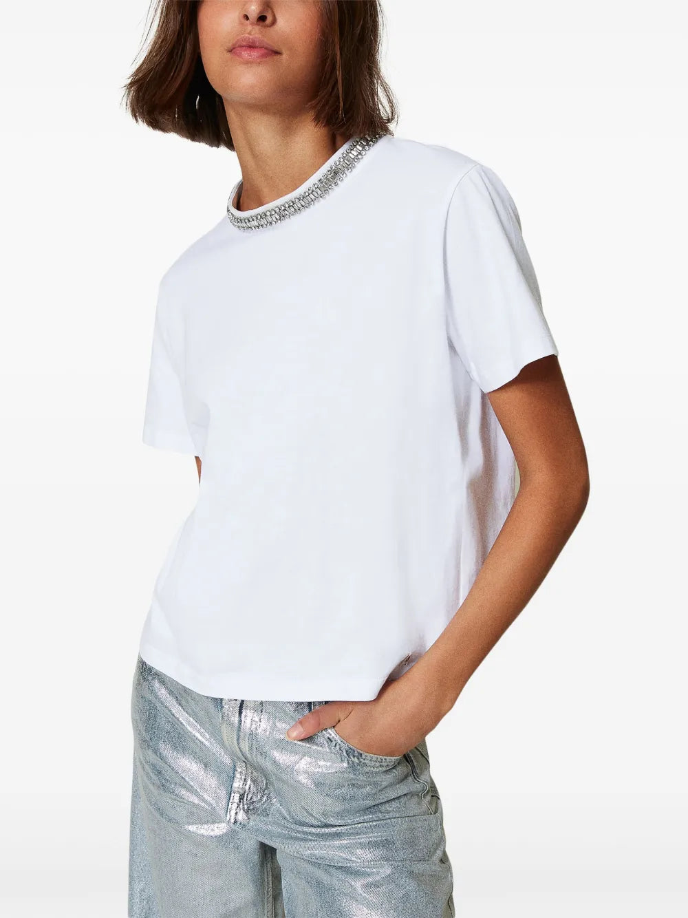 Crystal-Embellished T-Shirt