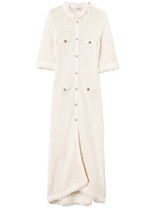 Jacquard-Knit Cardigan