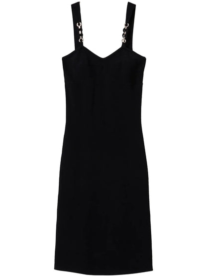 Jewel-Straps Knit Midi Dress