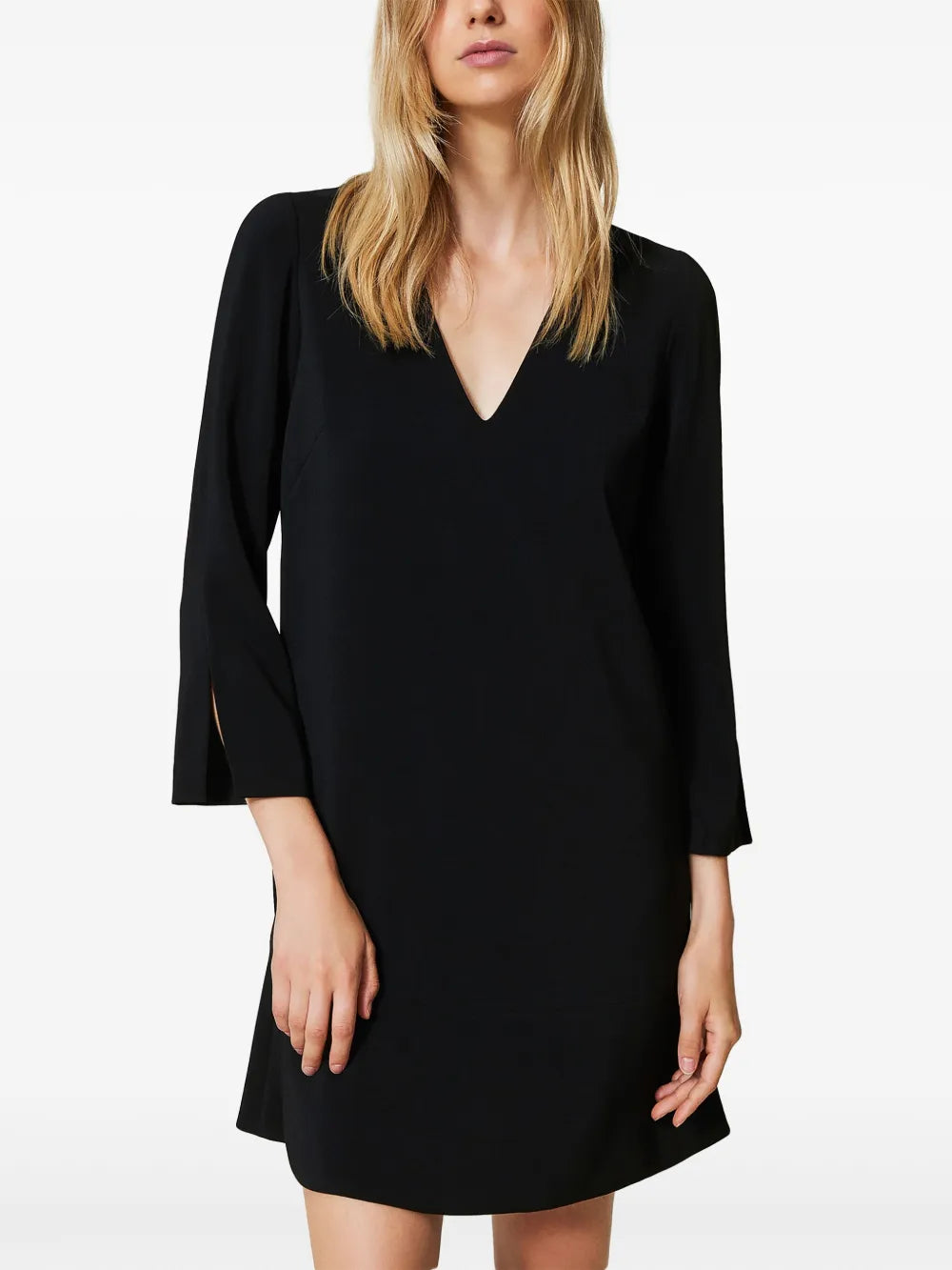 Flounce Oval T Chain Mini Dress