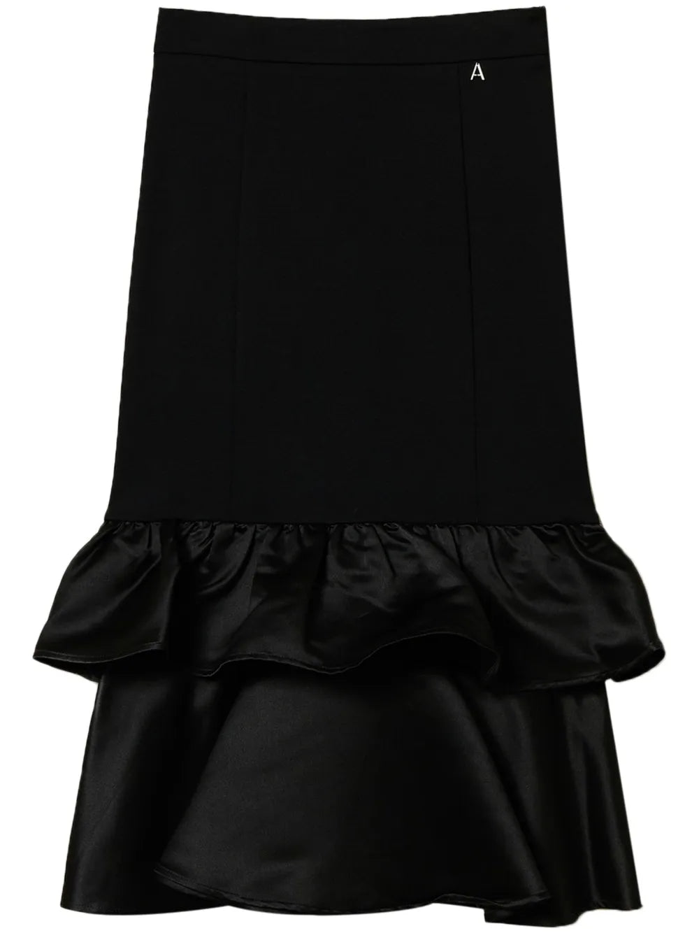 Ruffle-Detailing Midi Skirt