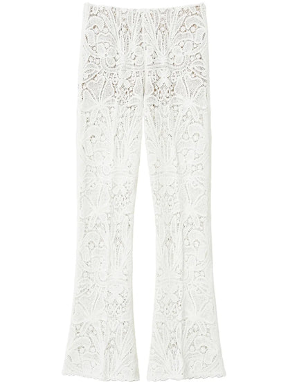 Lace-Panel Trousers