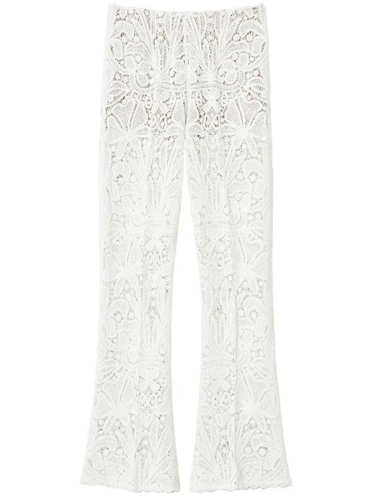 Lace-Panel Trousers