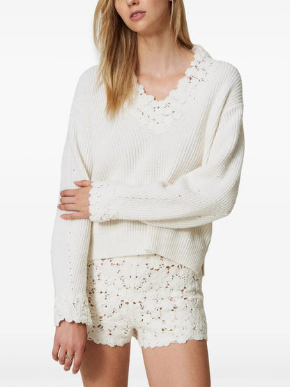 Embroidered-Design Jumper