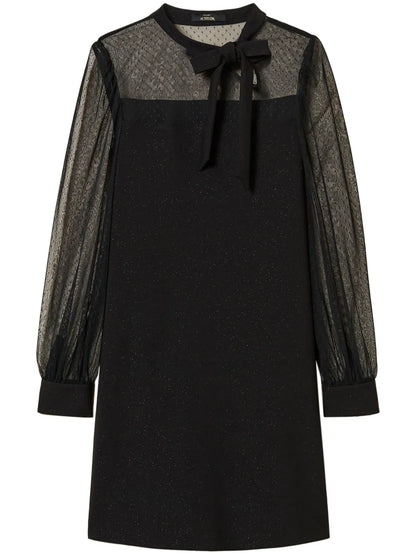 Tie-Fastening Mini Dress