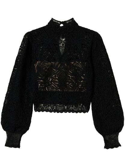 Crochet-Knit Top