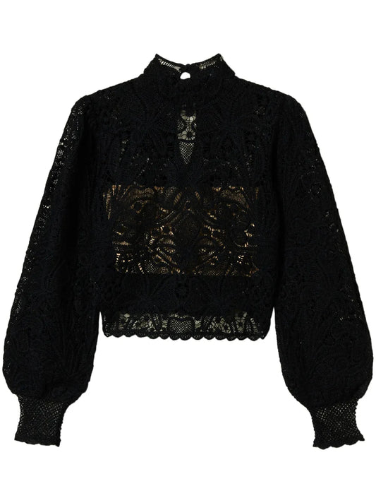 Crochet-Knit Top