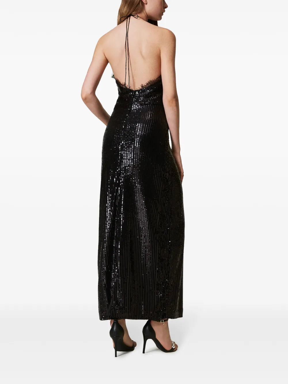 Sequin-Embellished Midi Dress