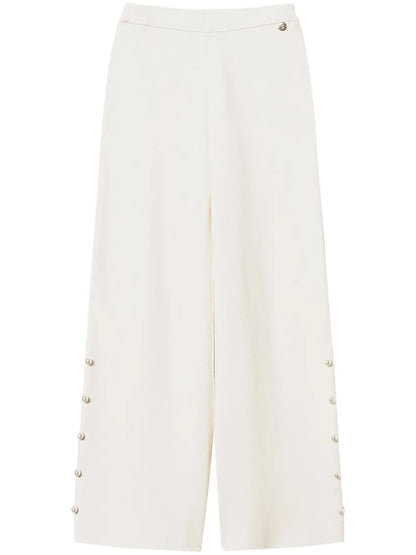 Wide-Leg Knit Trousers