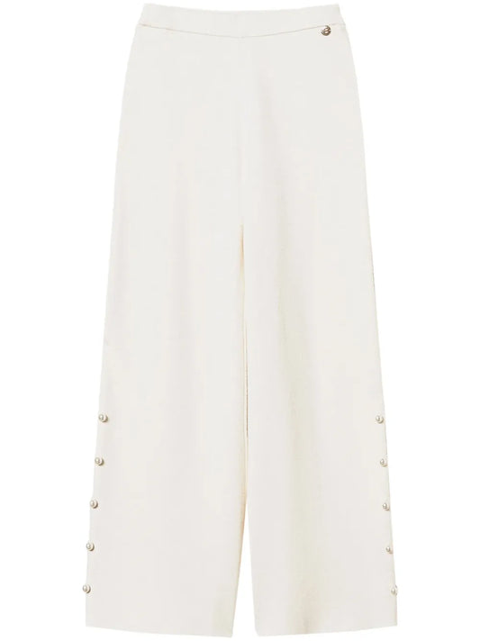 Wide-Leg Knit Trousers
