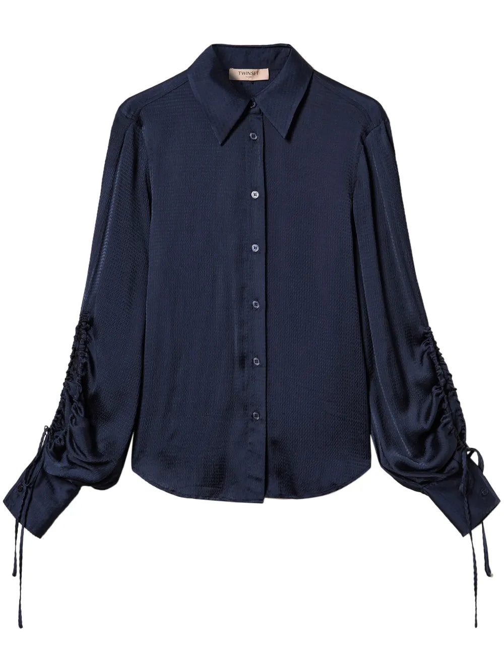 Cut-Out Detailing Satin Shirt