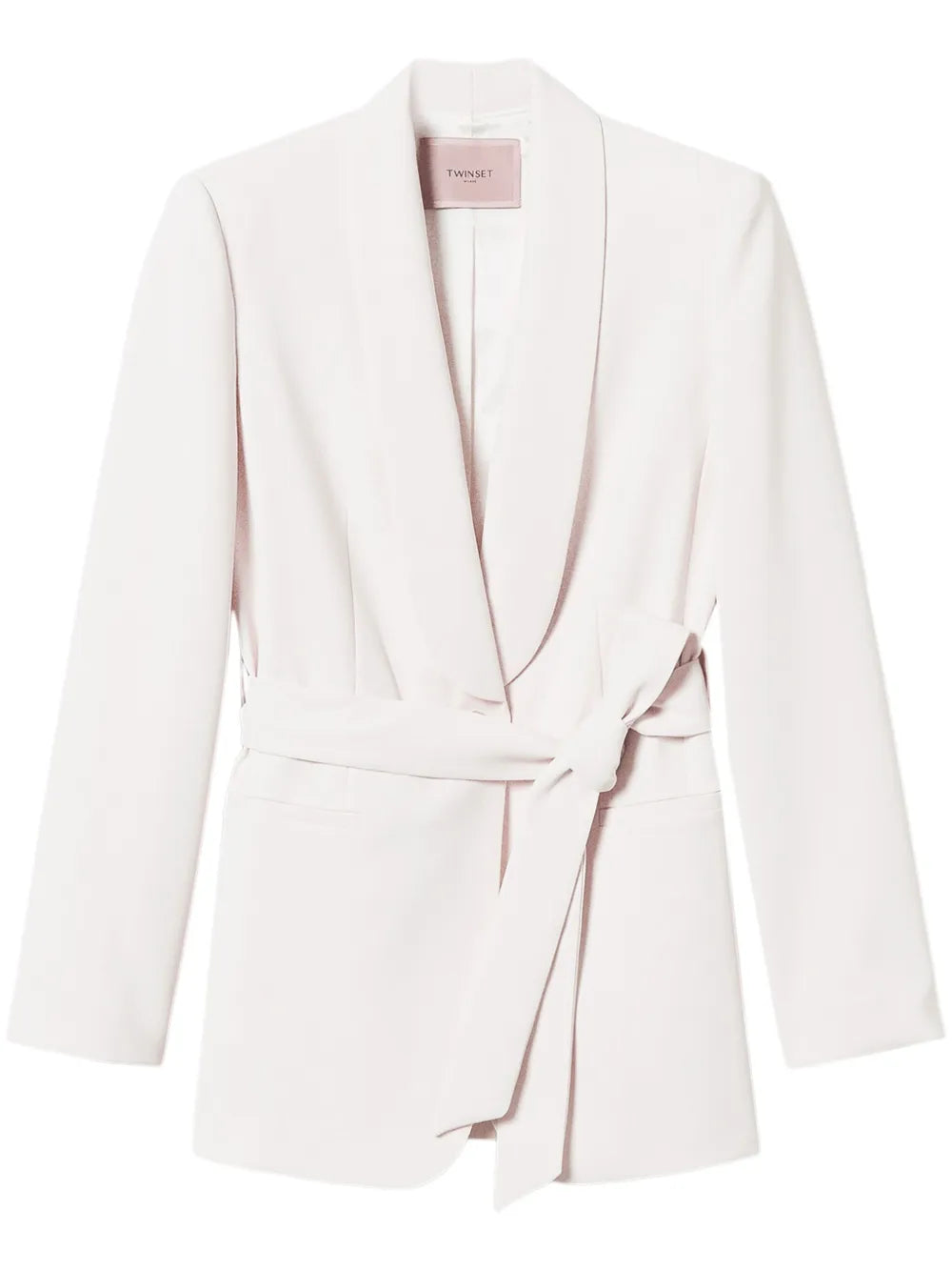 Oval T Chain Belted Blazer